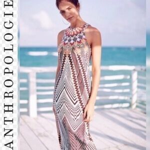 Anthropologie HD in Paris Solstice Silk Dress. EUC